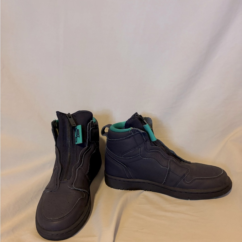 NWOT Nike Air Jordan 1 Dark Navy and Aqua Zip UPS